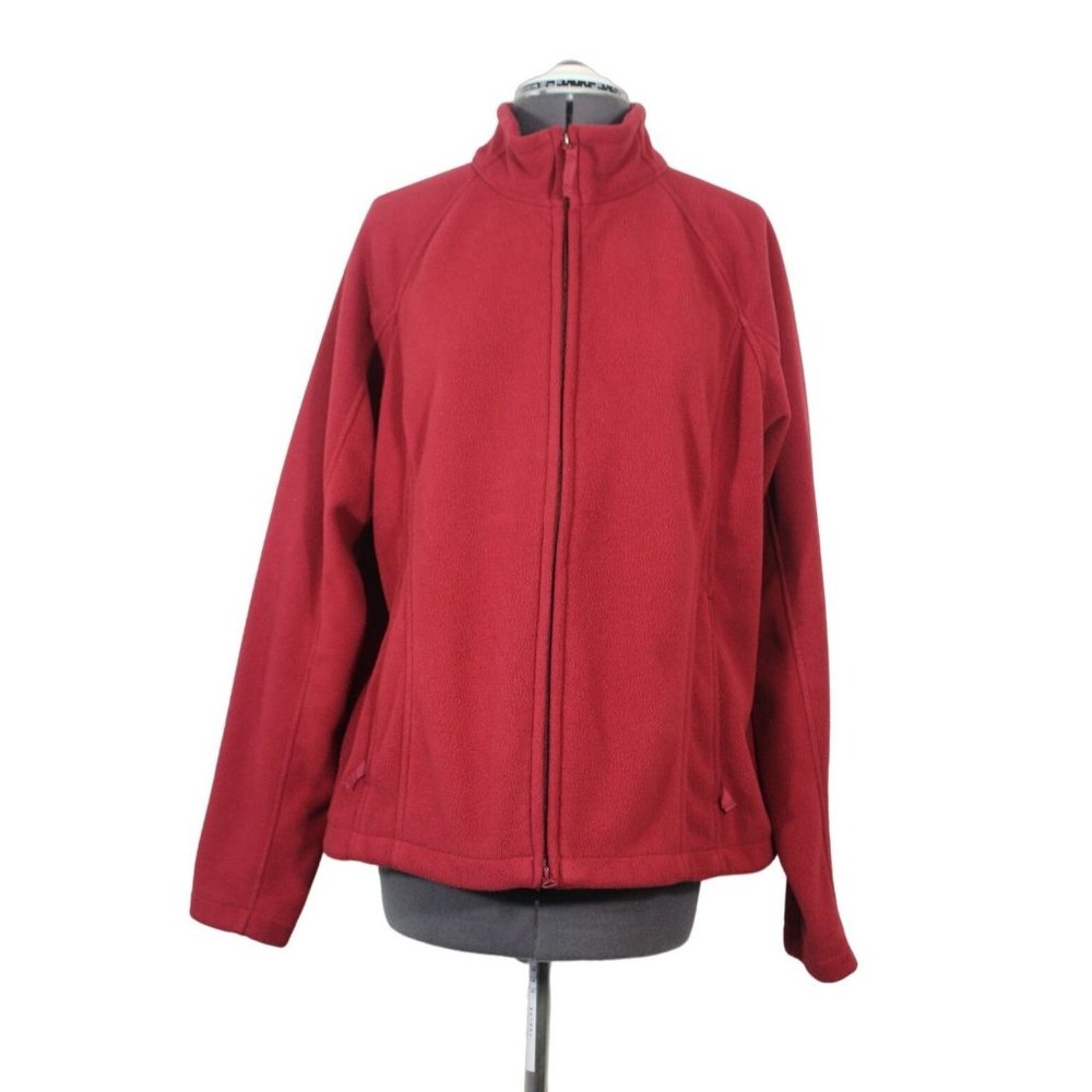 Duluth Trading‎ men's stand up collar full zip front fleece jacket L